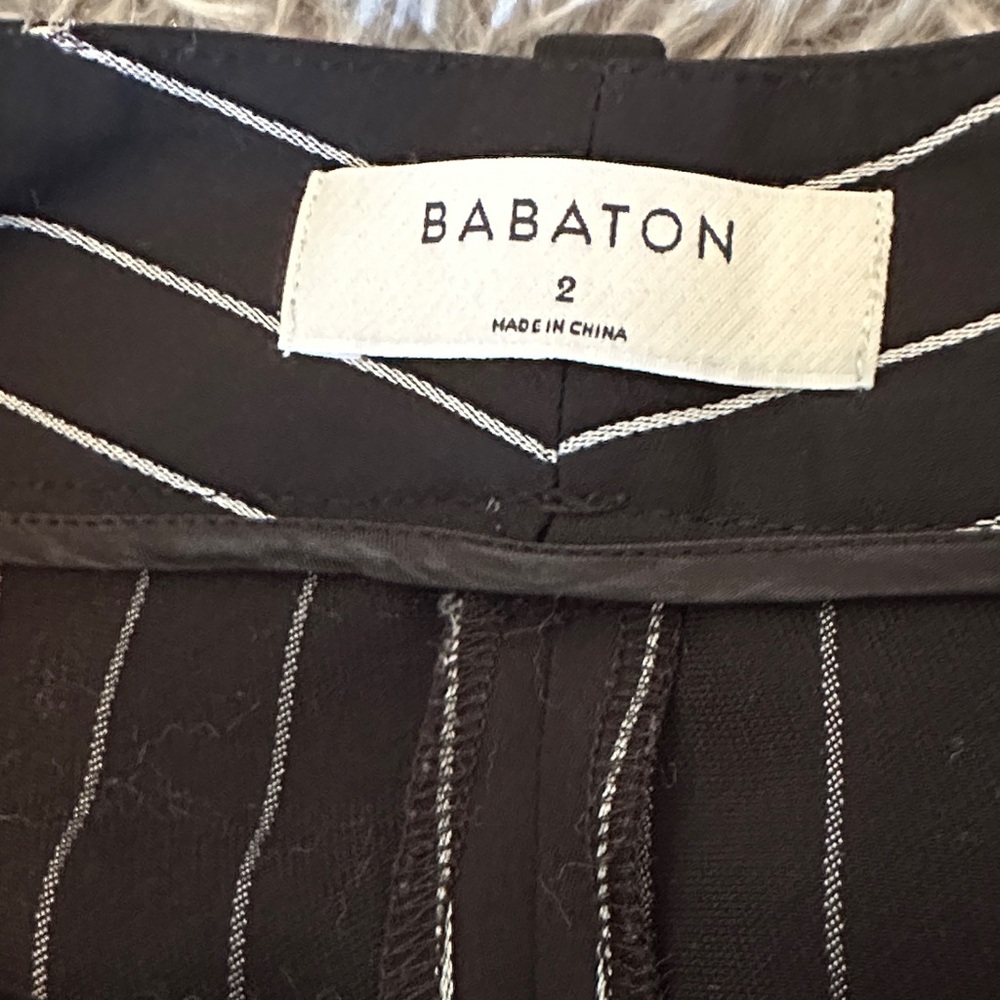 I—Babaton Women's Black and White Pinstripe Pants - Picture 2 of 13
